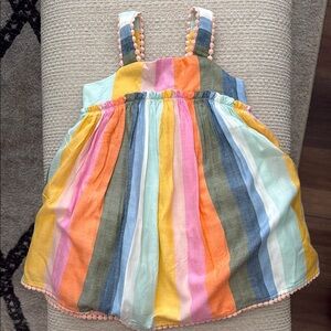 Colorful Striped Kids Dress